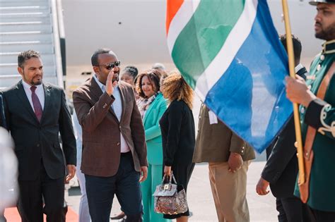 PM Abiy Arrives In Johannesburg South Africa ENA English ENA