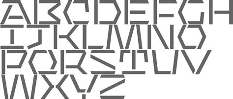 MyFonts: Military stencil typefaces