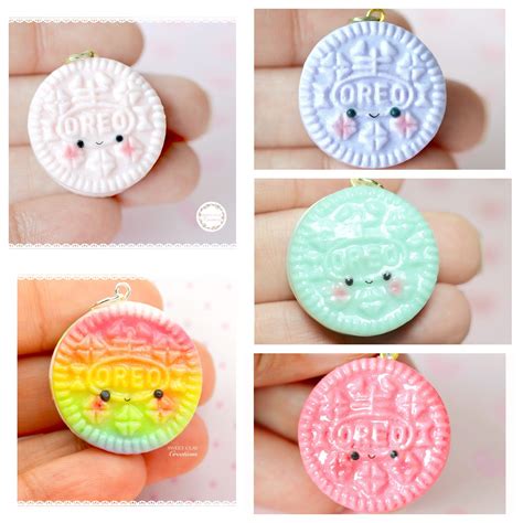 Soft Pastel Oreo Kawaii Charm Sweet Clay Creations Polymer Clay