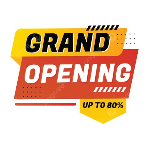 Grand Opening Box Banner Sale Modern Design Templates Vector Grand