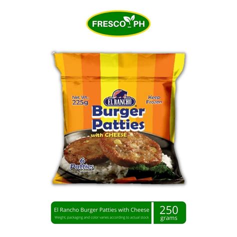 El Rancho Burger Patties With Cheese 250g