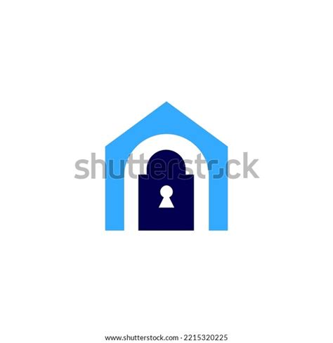 Home Lock Security Logo Design Vector Stock Vector Royalty Free