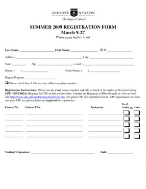 Fillable Online Ants SUMMER 2009 REGISTRATION FORM March 9 27 Ants