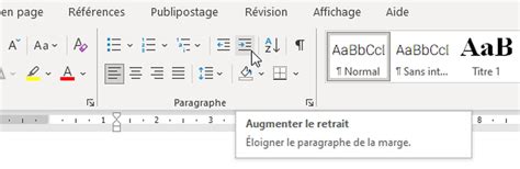 Paragraphe Word Retrait Espacement Interligne