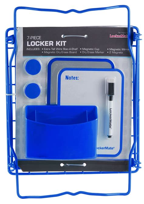 lockermate  piece locker kit    stac  shelf blue walmartcom