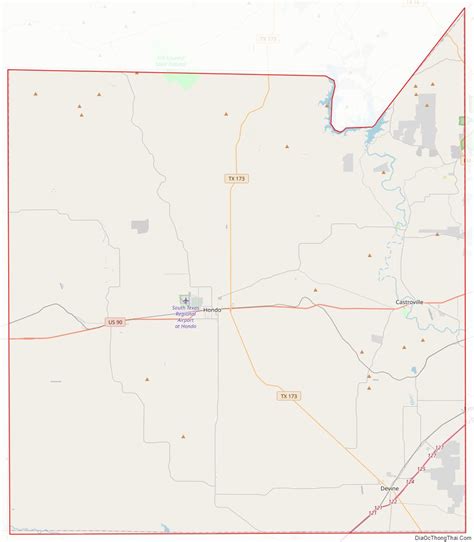 Map of Medina County, Texas - Thong Thai Real