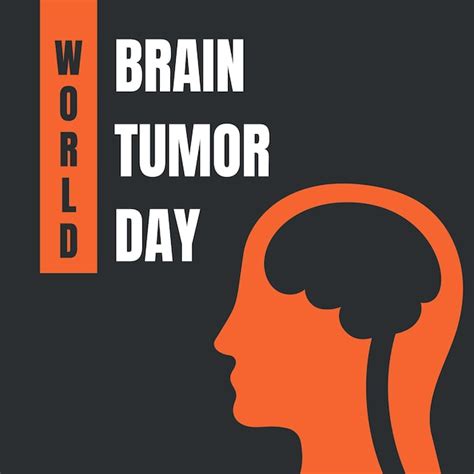 Premium Vector A Poster Of World Brain Tumor Day