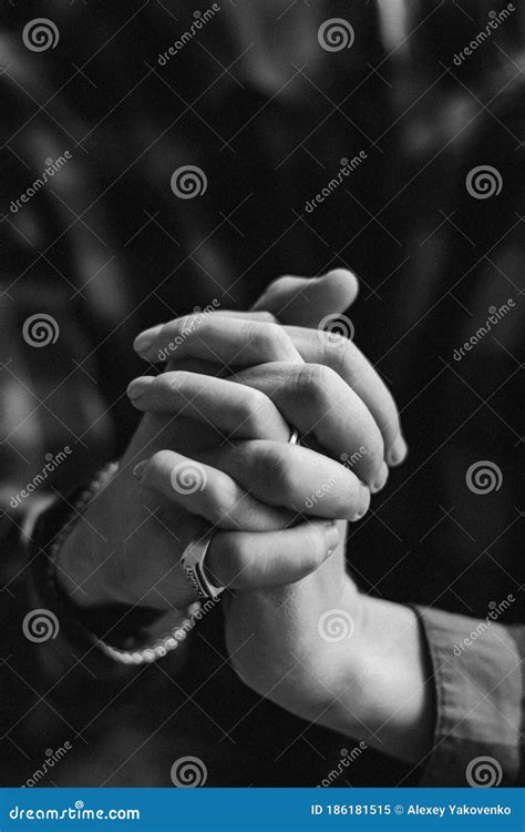 Couple In Love Holding Hands Close Up Fingers Intertwined Lifestyle