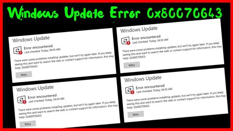 Windows Update Error Encountered X Windows Fix Update