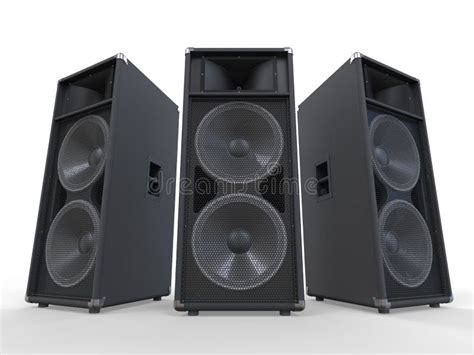 Large Audio Speakers On White Background Stock Image Image Of Musical