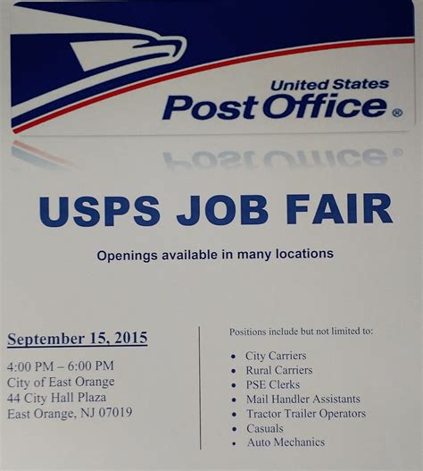 Usps Job Fair In E Orange For Many Locations 9 15 6 8pm Kimi Blog