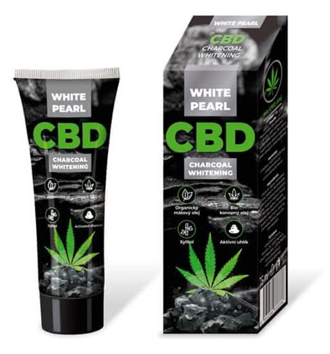 White Pearl CBD Charcoal bělící pasta 75 ml MALL CZ