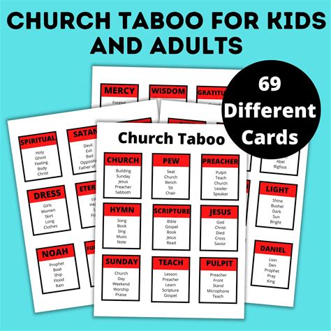 Bible Games Group Church Game Bible Taboo Church Taboo Etsy