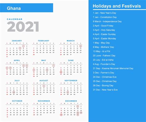 Ghana Holidays 2021 and Observances 2021