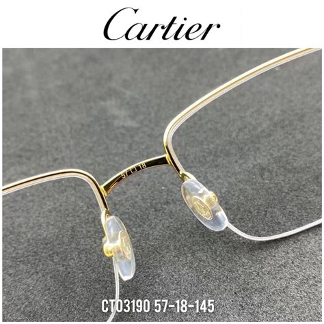 Cartier Ct0319o 57mm Half Rim 18k Gold Plated Glasses Men S Fashion