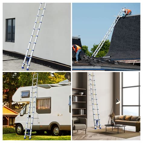 Feete Telescoping Ladder Ft Lightweight Extension Ladder W