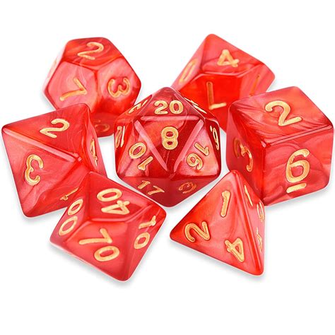 Dnd Dice Set 7 Pcs Dungeons And Dragons Dice Gemstone D And D Dice