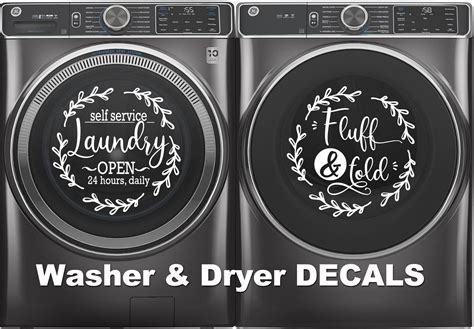 Wash And Dry Decals Washer And Dryer Decals Laundry Room Room Decor