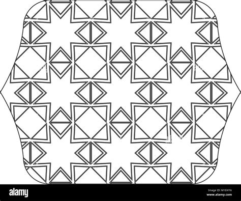 line rectangle with pattern abstract shapes backgroun decoration vector ...