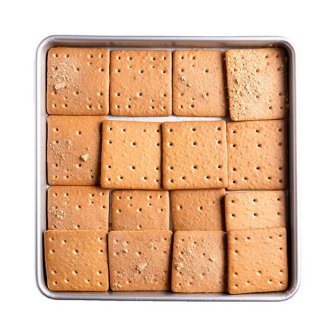 Ai Generated Baking Sheet With Graham Crackers Png Isolated On