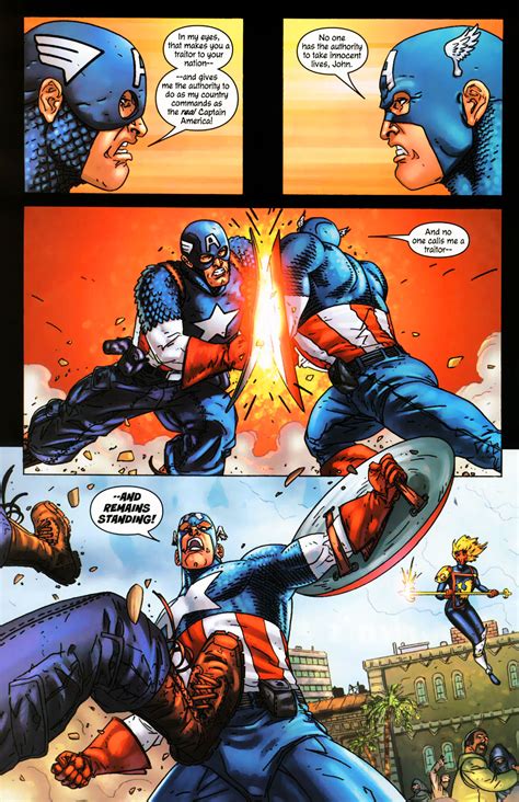 616 Captain America Vs Ultimate Captain America No Shields Battles Comic Vine