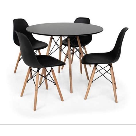 Conjunto Mesa Eames Eiffel Redonda Shopee Brasil