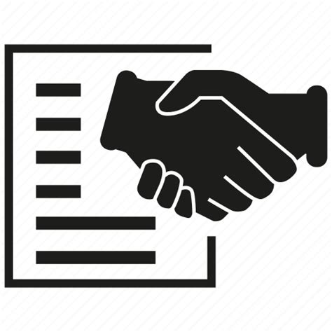 Agreement Contract Deal Document Hand Shake Hand Icon Download