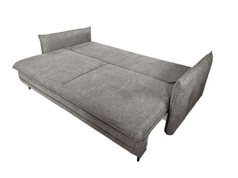 Canap Droit Convertible Places Lomoco Melody Coloris Gris Conforama