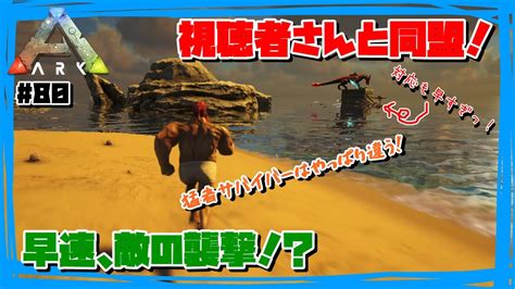 【ark 公式pvp】80 視聴者さんと初の同盟成立！猛者プレイヤーは何をするのも早いっ！【視聴者参加型】 Youtube