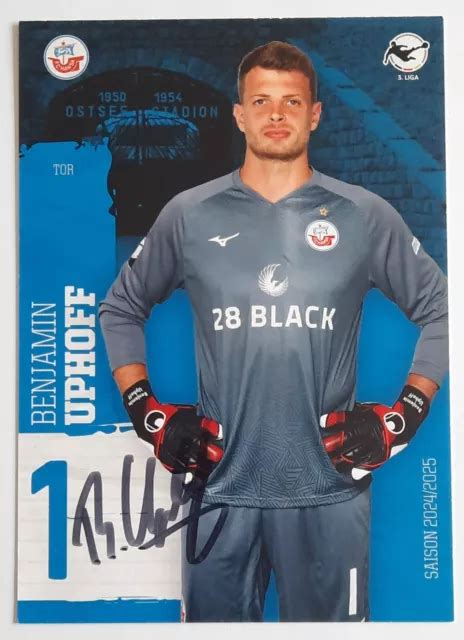 BENJAMIN UPHOFF AUTOGRAMMKARTE Saison 2024 2025 FC Hansa Rostock EUR 1