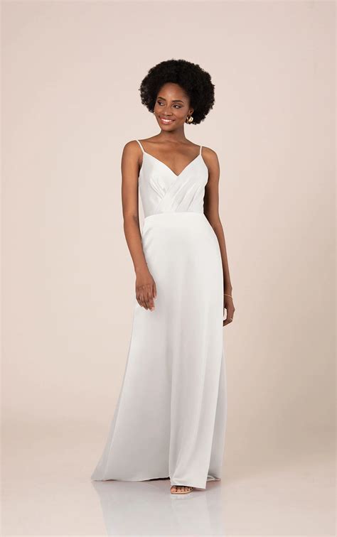 Simple And Chic Charmeuse Bridesmaid Dress With Spaghetti Straps