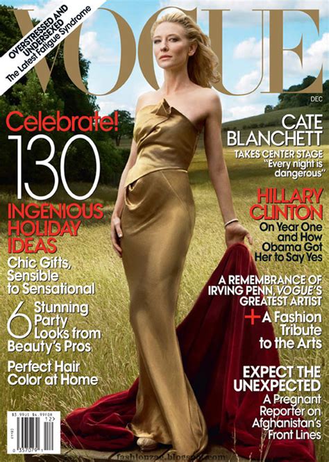 Cover Cate Blanchett By Annie Leibovitz For Vogue Us December 09