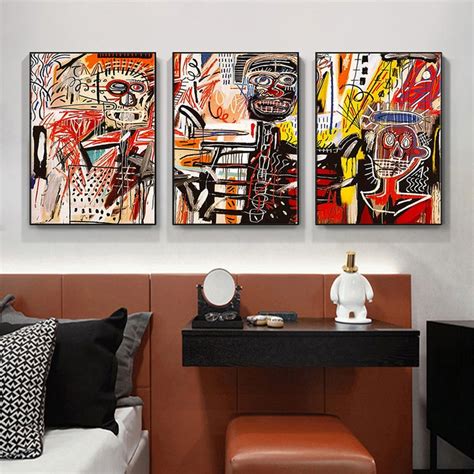 Buy Jean Michel Basquiat Crown Graffiti 3 sets Poster Wall Art - MyDeal