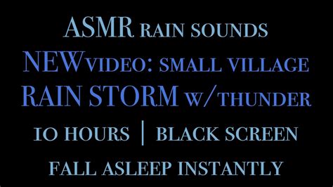 Rain Sounds And Thunderstorm For Sleeping 10 Hours Black Screen