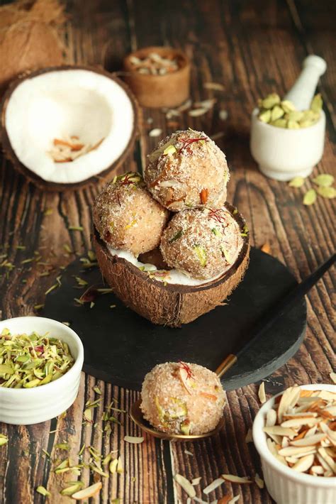 Low Carb Nariyal Ladoo - ZeroGuilt By Archana