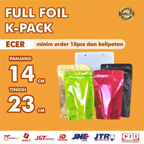 Jual Ecer Pcs Kemasan Ziplock Standing Pouch Alumunium Foil K Pack