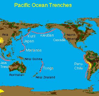 Deep Ocean Trench Map