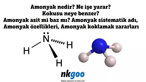 Amonyak nedir Ne işe yarar Kokusu neye benzer Nkgoo