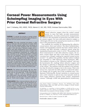 Fillable Online Corneal Power Measurements Using Scheimp Ug Imaging In