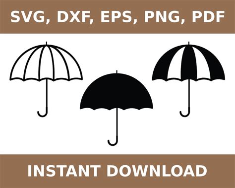 Umbrella Svg Umbrella Template Umbrella Dxf Umbrella Png - Etsy