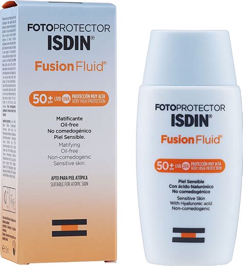 Fluide solaire à l acide hyaluronique pour visage SPF50 Isdin