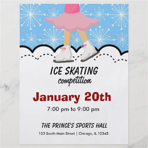 Ice Skating Competition Flyers | Zazzle