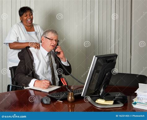 Massage For The Boss Stock Image Image Of Massage Desk 16231455