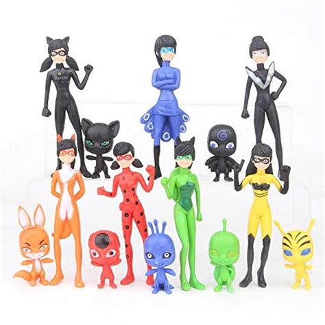 Buy Kinda Inc 14 pcs Ladybug Action Figure - Ladybug and cat Noir ...