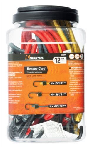 Keeper Assorted Bungee Cord Set In L X In Pk Total Qty