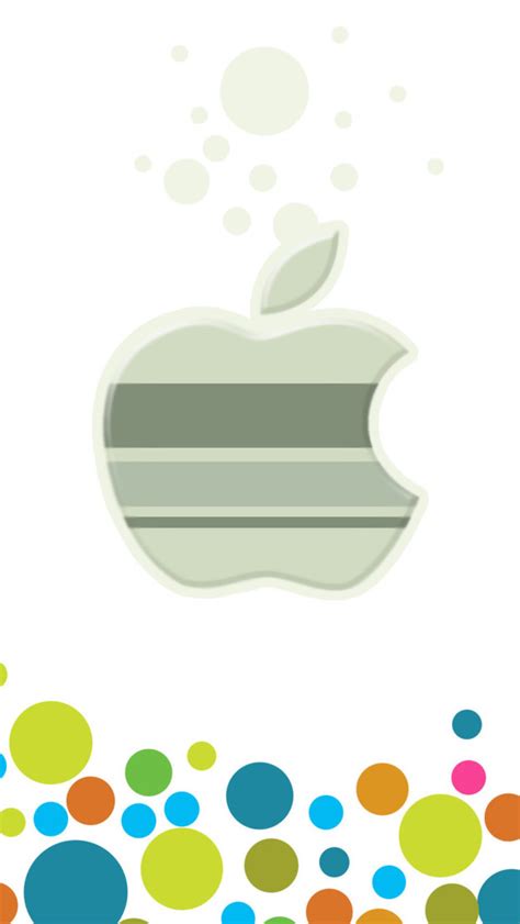 Apple Logo Among Multicolored Circles iPhone Wallpapers Free Download