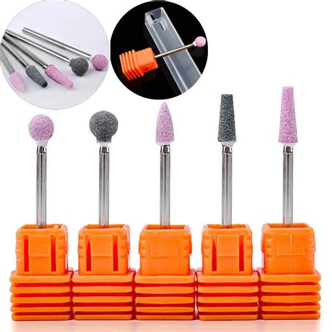 Pcs Ceramic Stone Nail Drill Bit Rotary Burr Cuticle Clean Mill