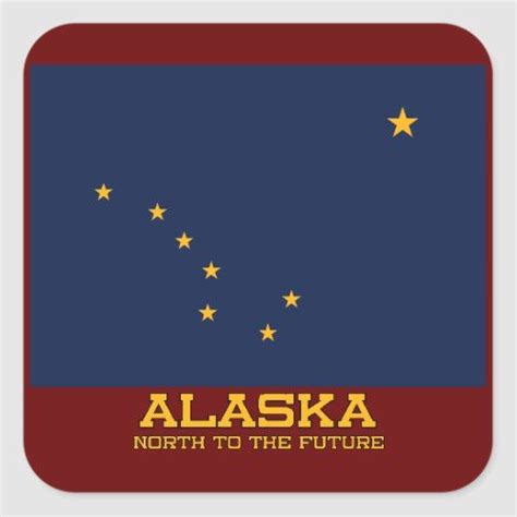 Alaska State Flag and Motto Sticker | Flag, Alaska flag, State flags