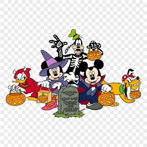 HD Mickey Mouse And Friends Halloween PNG Citypng