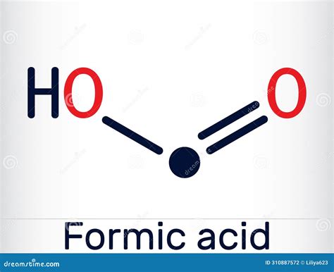 Formic Acid Methanoic Acid Ch2o2 Molecule Skeletal Chemical Formula Stock Vector